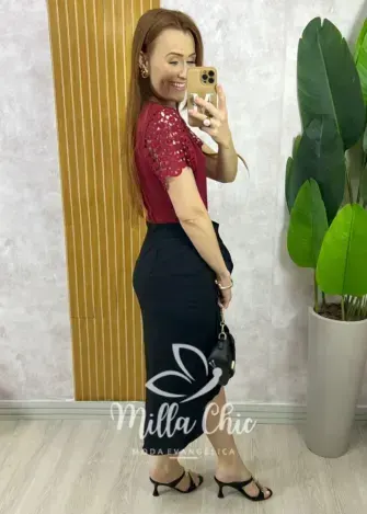 Vestido Melina Manga Princesa - Rosê - Milla Chic