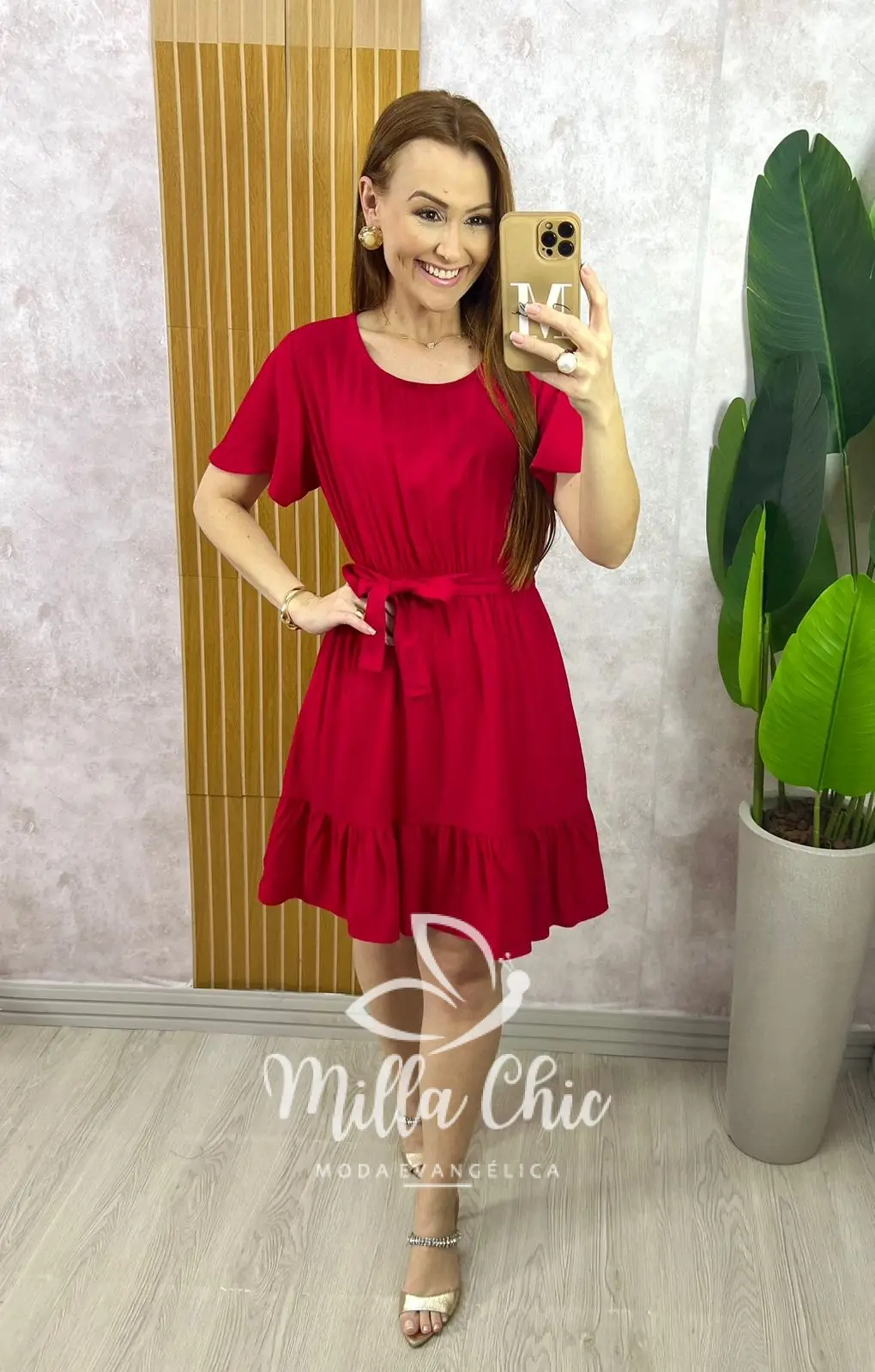 Vestido Noêmia Em Viscolinho – Vermelho – Milla Chic Vestido Noêmia Em Viscolinho - Vermelho - Milla Chic