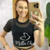 Blusa Penélope Em Tule – Preta – Milla Chic Blusa Penélope Em Tule - Preta - Milla Chic