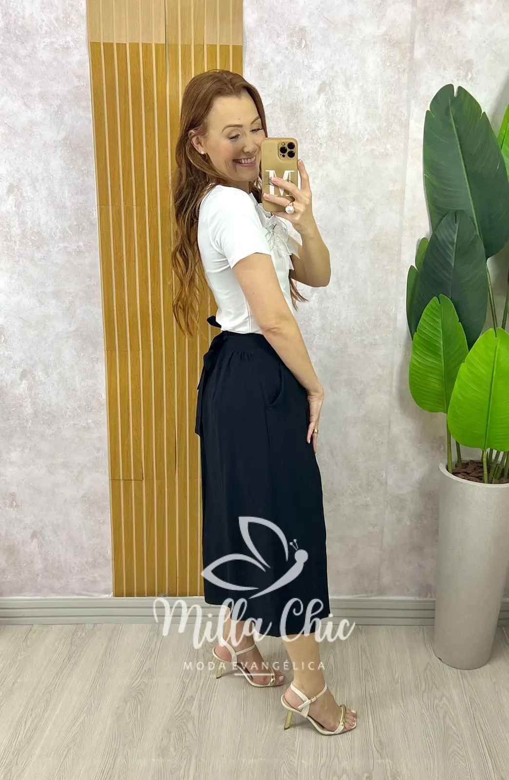 Saia Raquel Em Viscolinho – Preta – Milla Chic Saia Raquel Em Viscolinho - Preta - Milla Chic