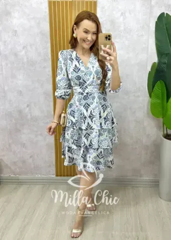 Vestido Veneza Em Linho - Areia - Milla Chic