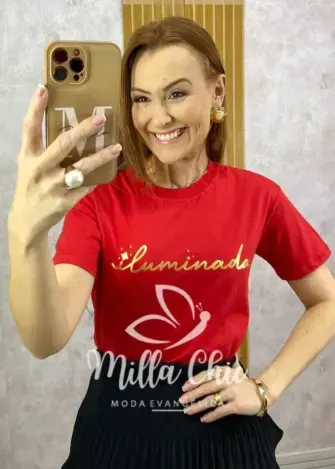 T-shirt Iluminada- Vermelha - Milla Chic