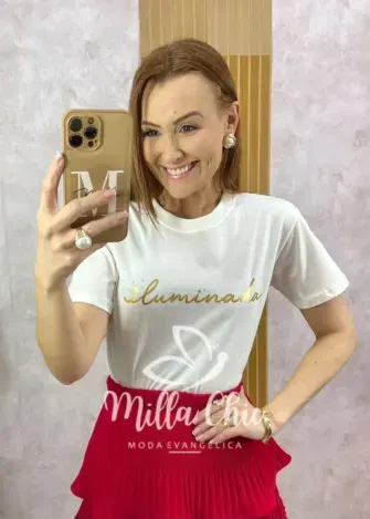 T-shirt Iluminada- Branca - Milla Chic