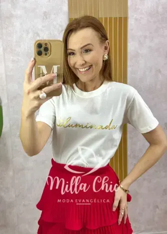 T-shirt Iluminada- Branca - Milla Chic