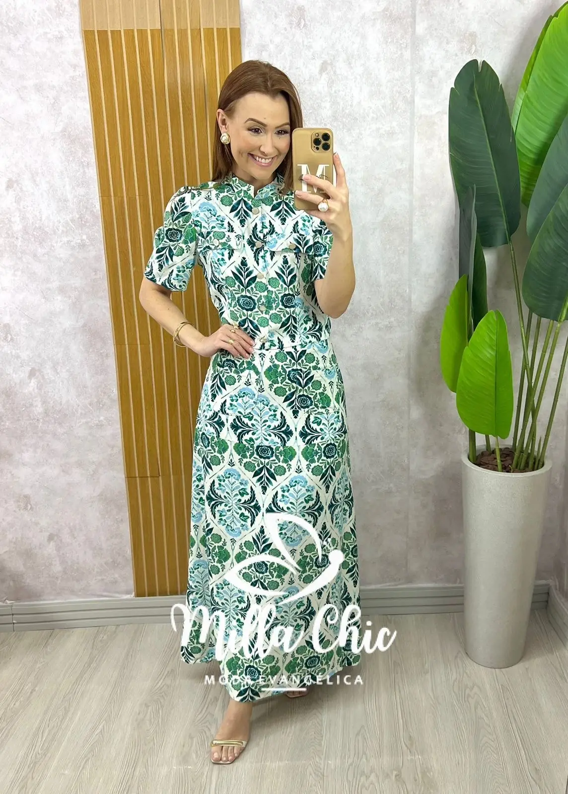 Conjunto Olívia em Linho Estampado – Azul Marinho – Milla Chic Conjunto Olívia em Linho Estampado - Azul Marinho - Milla Chic