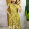 Vestido Filipa em Viscolinho – Amarelo – Milla Chic Vestido Filipa em Viscolinho - Amarelo - Milla Chic