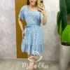 Vestido Noêmia Em Viscolinho - Azul - Milla Chic