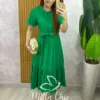 Vestido Anelise Em Viscolinho - Verde - Milla Chic