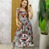 Vestido Francine em Crepinho - Estampa Pesley - Milla Chic