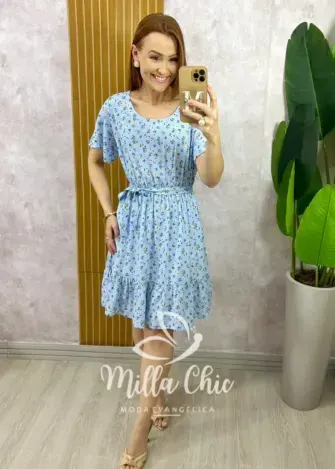 Vestido Noêmia Em Viscolinho – Azul – Milla Chic Vestido Noêmia Em Viscolinho - Azul - Milla Chic