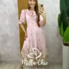 Vestido Lorena Em Lesie Bordado – Rosa – Milla Chic Vestido Lorena Em Lesie Bordado - Rosa - Milla Chic