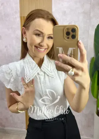 Camisa Louise - Branca - Milla Chic