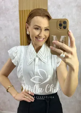 Camisa Louise - Branca - Milla Chic