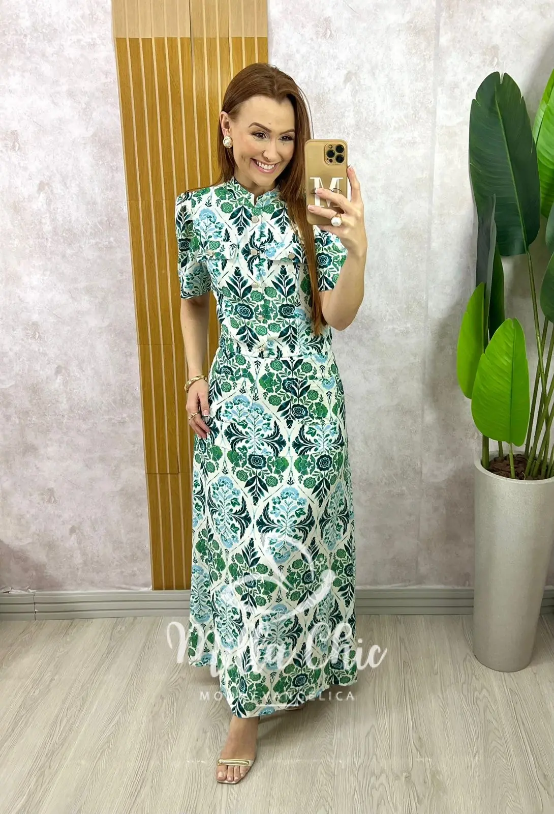 Conjunto Olívia em Linho Estampado – Azul Marinho – Milla Chic Conjunto Olívia em Linho Estampado - Azul Marinho - Milla Chic