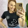 Blusa Sol Em Malha - Preta - Milla Chic
