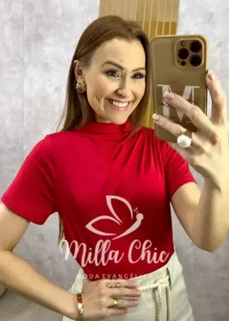 Blusa Tâmara em Fluity - Vermelha - Milla Chic