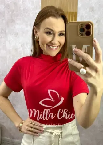 Blusa Tâmara em Fluity - Vermelha - Milla Chic