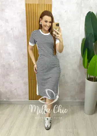 Vestido Consuelo - P&B - Milla Chic
