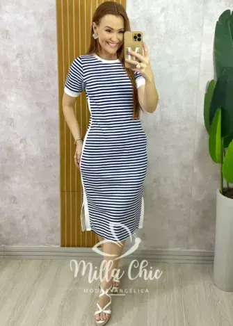 Vestido Consuelo - Azul Marinho - Milla Chic