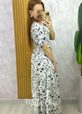 Vestido Esmeralda - Azul Marinho - Milla Chic