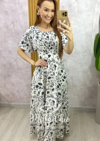 Vestido Esmeralda - Azul Marinho - Milla Chic