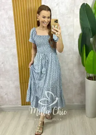 Vestido Melina Manga Princesa - Vermelho - Milla Chic