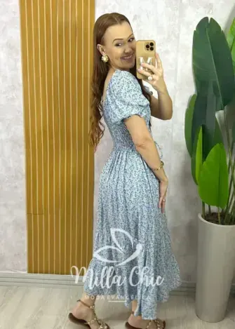 Vestido Melina Manga Princesa - Vermelho - Milla Chic