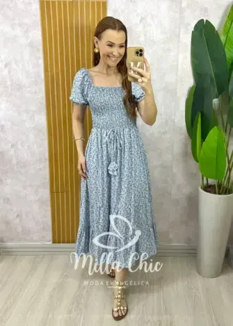 Vestido Melina Manga Princesa - Vermelho - Milla Chic