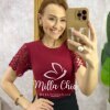 Blusa Adelaide Manga Guipper - Rosa Baby - Milla Chic
