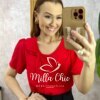 Blusa Júlia com Laço em Viscosarja - Vermelha - Milla Chic