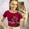 Blusa Neide em Tricot - Bordô - Milla Chic