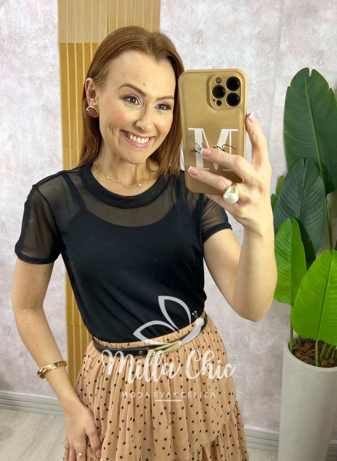 Milla Chic - millachic com br blusa penelope em tule preta 1 Blusa Penélope Em Tule - Preta - Milla Chic