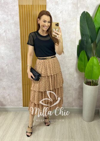 Milla Chic - millachic com br blusa penelope em tule preta Blusa Penélope Em Tule - Preta - Milla Chic