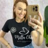 Blusa Sol Em Malha - Preta - Milla Chic