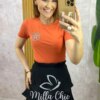 Blusa Sol Em Malha - Laranja - Milla Chic