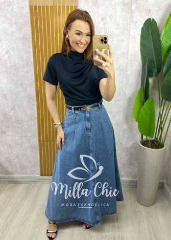 Blusa Tâmara em Fluity - Preta - Milla Chic