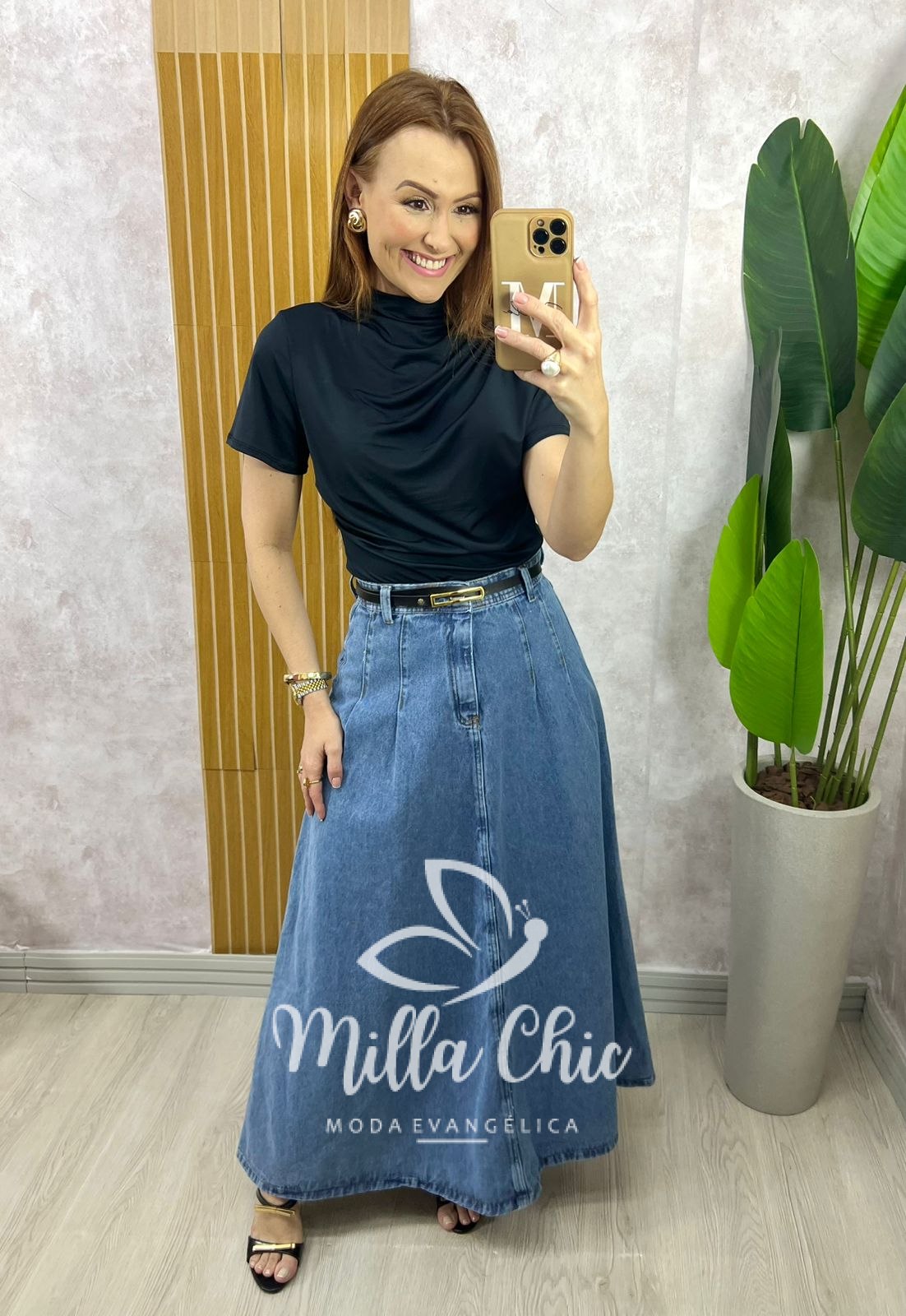 Milla Chic - millachic com br blusa tamara em fluity preto Blusa Tâmara em Fluity - Preta - Milla Chic