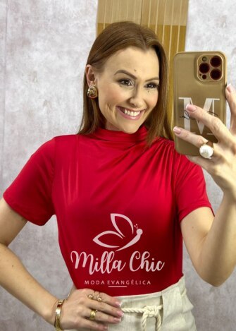 Blusa Tâmara em Fluity - Vermelha - Milla Chic