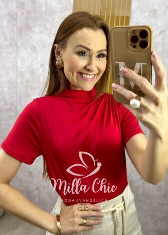 Blusa Tâmara em Fluity - Vermelha - Milla Chic