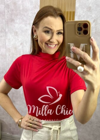 Blusa Tâmara em Fluity - Vermelha - Milla Chic