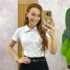 Milla Chic - millachic com br blusa tania gola polo malha manteiga copia 1 Blusa Tânia Gola Polo Malha - Branca - Milla Chic