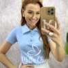 Milla Chic - millachic com br blusa tania gola polo malha rosa copia 2 Blusa Tânia Gola Polo Malha - Azul Baby - Milla Chic