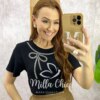 Milla Chic - millachic com br blusa valquiria laco bordada cereja copia 3 Blusa Valquíria Laço Bordada - Preta - Milla Chic