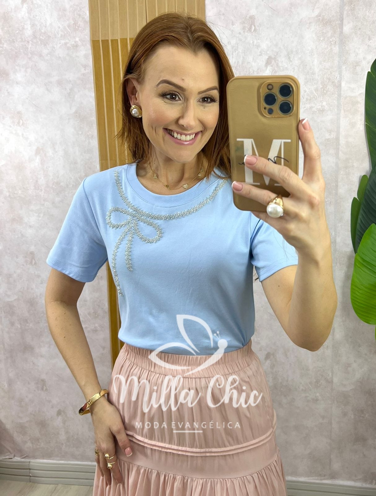 Milla Chic - millachic com br blusa valquiria laco bordada preta copia 1 Blusa Valquíria Laço Bordada - Azul Baby - Milla Chic