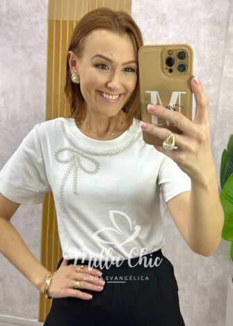 Milla Chic - millachic com br blusa valquiria laco bordada rosa copia 1 Blusa Valquíria Laço Bordada - Branca - Milla Chic