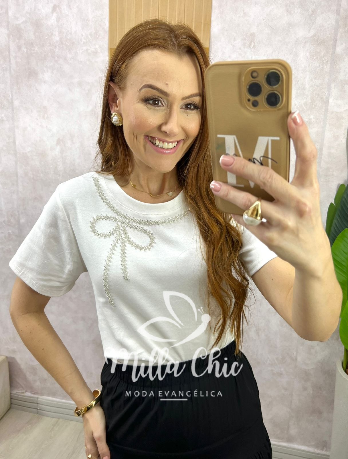 Milla Chic - millachic com br blusa valquiria laco bordada rosa copia 2 Blusa Valquíria Laço Bordada - Branca - Milla Chic