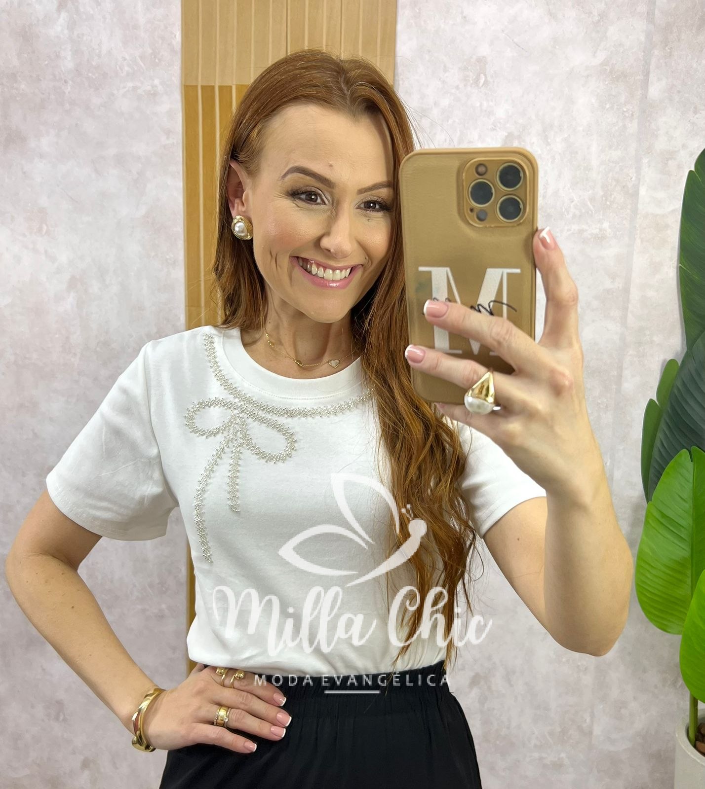 Milla Chic - millachic com br blusa valquiria laco bordada rosa copia 3 Blusa Valquíria Laço Bordada - Branca - Milla Chic