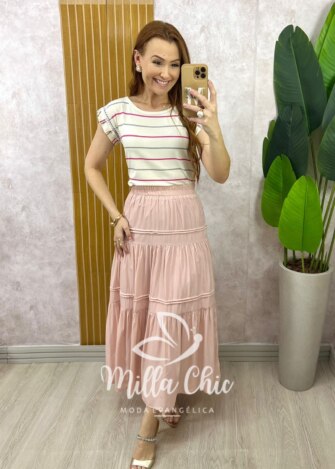 Blusa Vanessa em Viscolycra - Colorful - Milla Chic