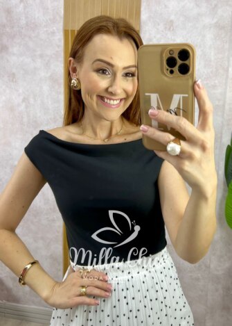 Milla Chic - millachic com br body adele em fluity cappuccino copia 2 Body Adele Em Fluity - Preto - Milla Chic