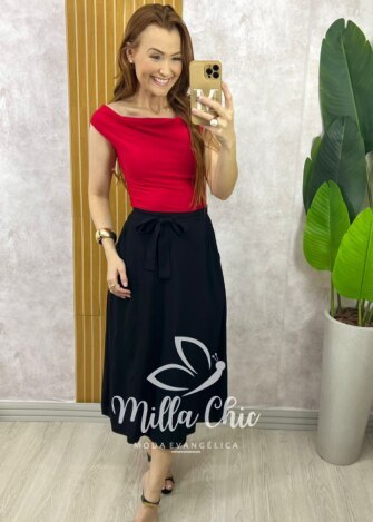 Body Adele Em Fluity - Vermelho - Milla Chic